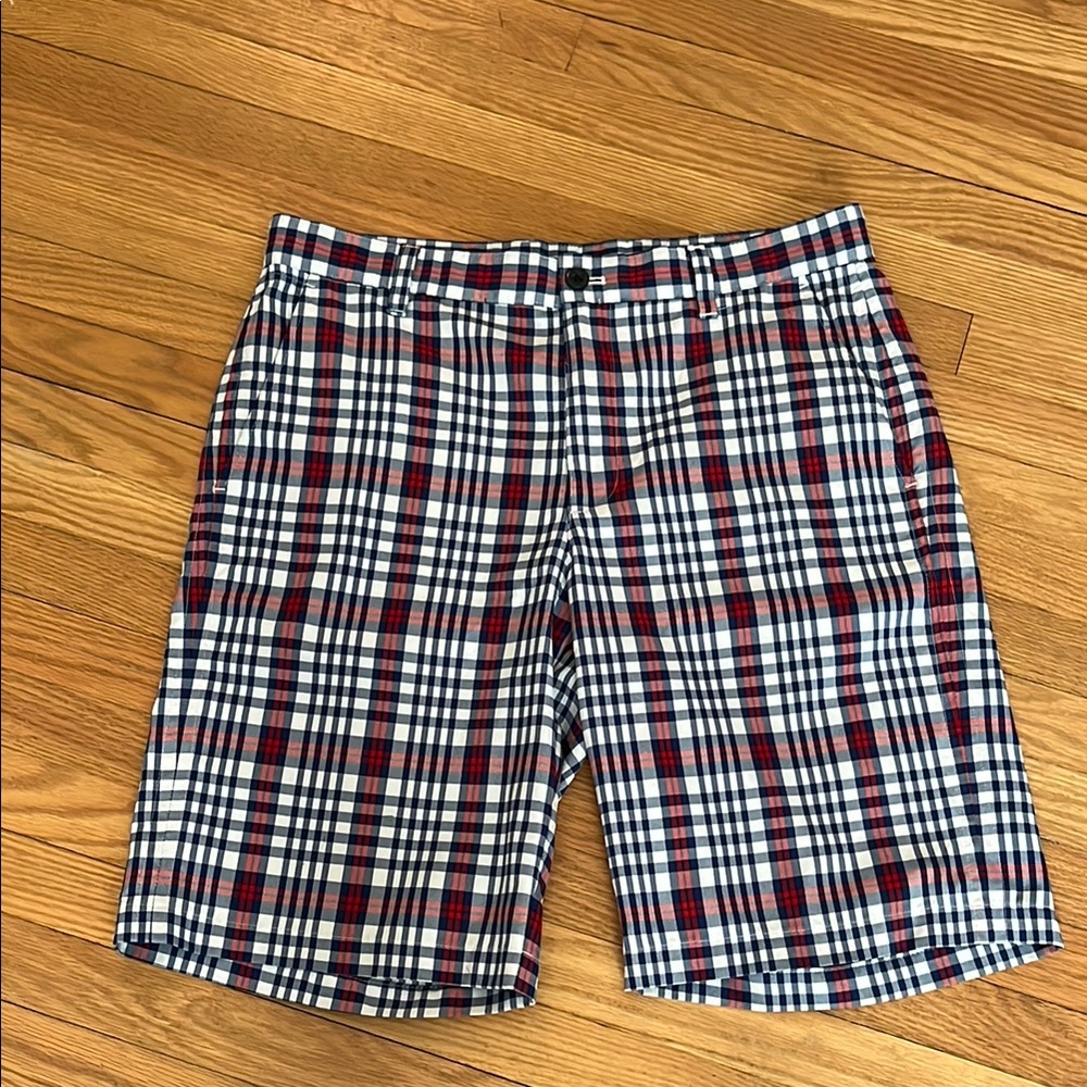 Izod Plaid Golf Shorts Waist 33
